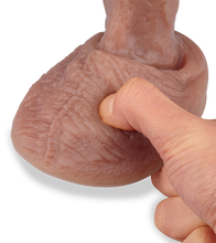 Load image into Gallery viewer, 19,5 cm langer Saugnapf-Dildo Platinum