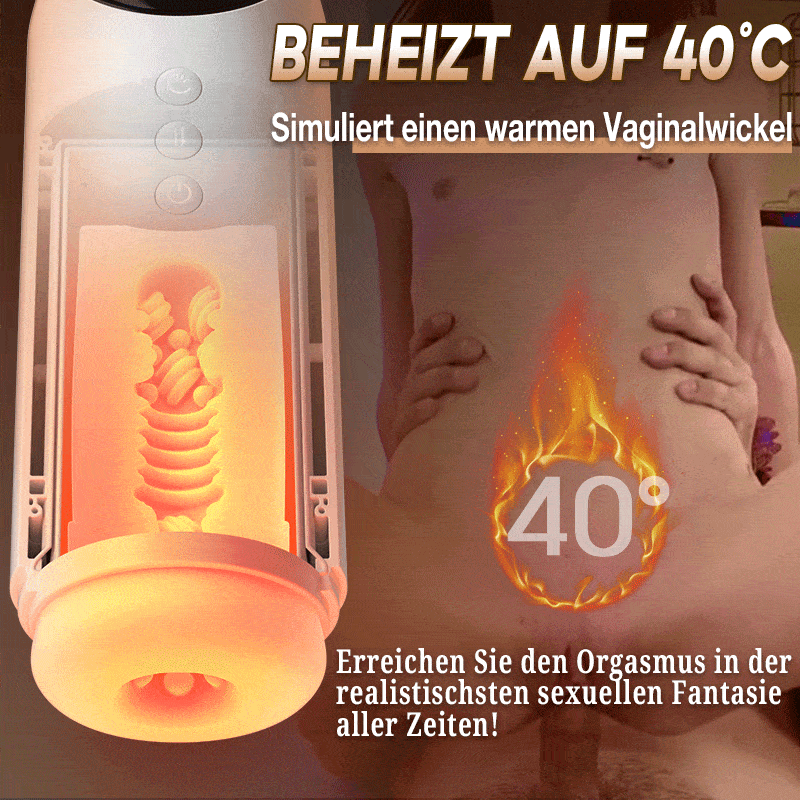 4 Thrusting 4 Suction 10 Vibration Heating Function Masturbator Cup