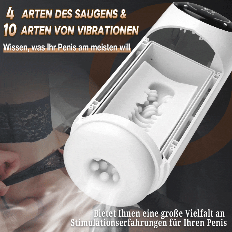 4 Thrusting 4 Suction 10 Vibration Heating Function Masturbator Cup
