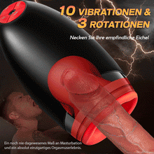 Load image into Gallery viewer, 3-in-1 Glans Massage Master Trainer 3 Rotation, 5 Saugen, 10 Vibration Ultra Simulation D