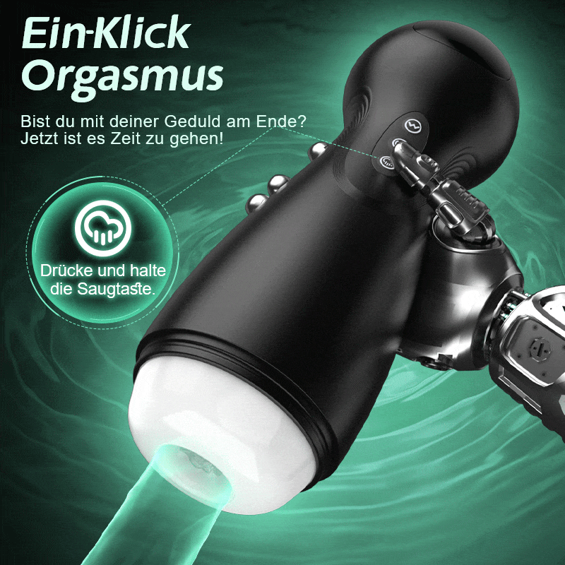 Evolution-8 Sucking 10 Vibrating One Touch Orgasm Digital Vacuum Masturbator