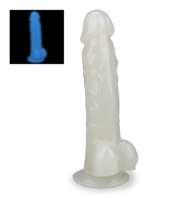 Load image into Gallery viewer, 22,5 cm langer phosphoreszierender Saugnapf-Dildo Lumino