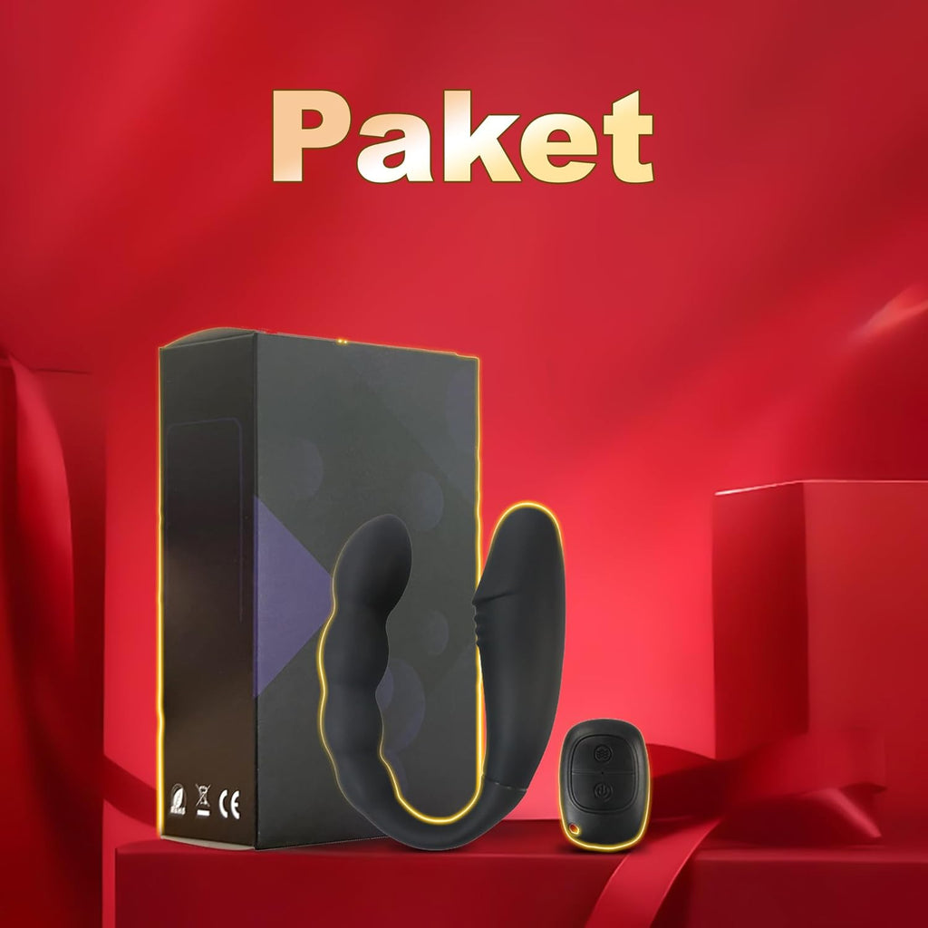 Doppeldildos Dildo Anal Vibrator Klitorisstimulator G-punkt Vagina Klitoris Anal Massage Drahtlose Steuerung Dildo Doppel Headed Vibratoren U-förmigen Sex spielzeug für für Frauen Lesben, Paar