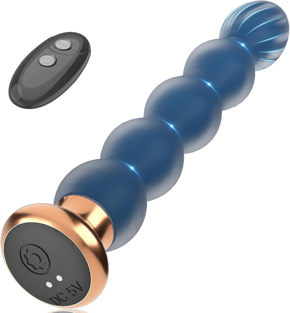 Analvibratoren Anfänger Analplug# für Männer und Frauen, Silikon Analkugeln Butt plug mit 10 Vibrationmodi Fernbedienung Sexspielzeug Prostate Stimulation Massager für Parre Extrem Sex