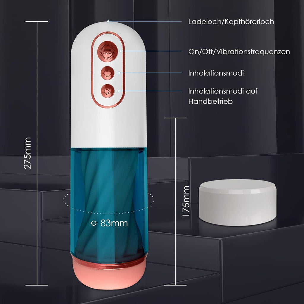 Elektrischer Masturbator Mann Handfrei Cup mit 7 Saug- und Vibrationsmodi, Penispumpe Vibrator Sex Spielzeug für die Männer Sex Toys, Masturbieren für Männer, Taschenmuschi Penis Masturbatoren