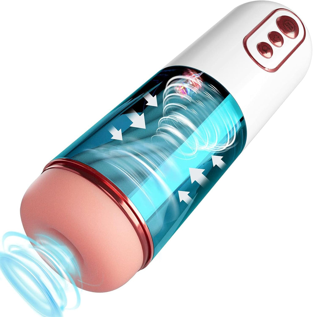 Elektrischer Masturbator Mann Handfrei Cup mit 7 Saug- und Vibrationsmodi, Penispumpe Vibrator Sex Spielzeug für die Männer Sex Toys, Masturbieren für Männer, Taschenmuschi Penis Masturbatoren
