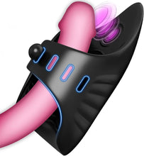Load image into Gallery viewer, Silikon Elektrische Penis Trainer Vibrator für Männlicher Solo Masturbieren Einstellbare Größe Eichel Stimulator mit 10 Vibrationen Tappingmodi Masturbator Cup Sex Spielzeug für Männer Paare