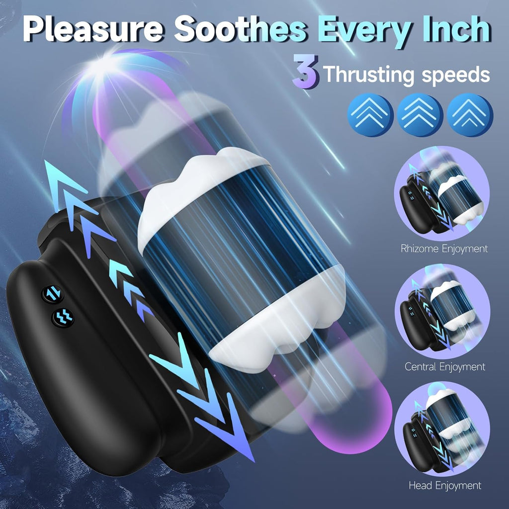 3 in 1 APP Automatischer Taschenmuschi Vibratoren mit 9 Vibrationsmodi und 3 Teleskopmodus 3D Vagina Pussy Masturbatoren Masturbieren Sexspielzeug für die Männer