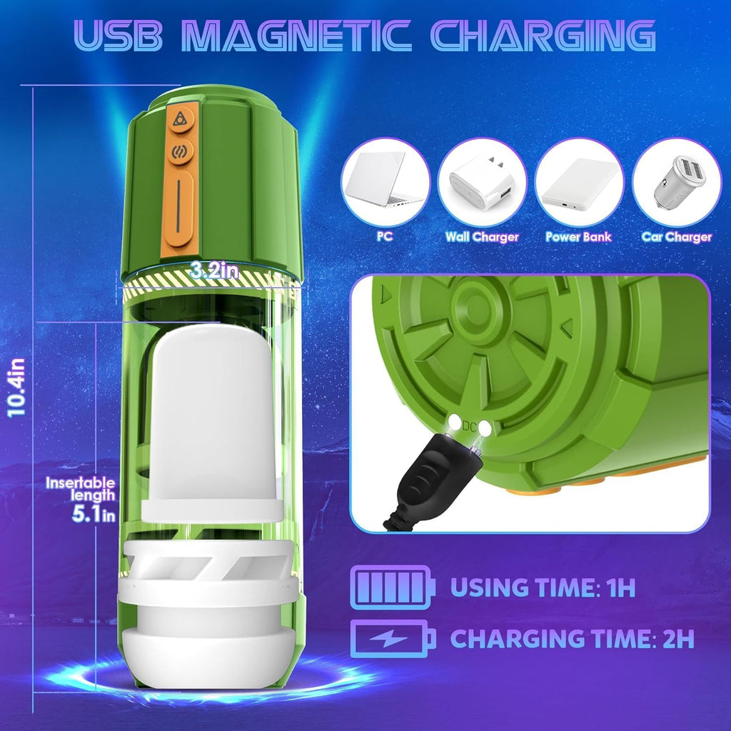 Elektrischer Masturbator Cup mit 8 Rotierende Teleskopfunktion 5 Vibrationfunktion, Sex Spielzeug für die Männer, Vibratorensets Masturbieren für Männer, Sex Toys Taschenmuschi Penis Masturbatoren
