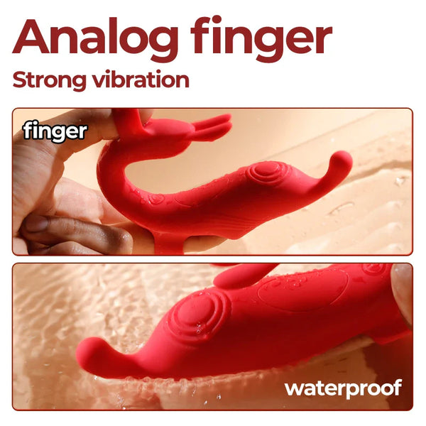Rabbit-Fingervibrator für Frauen – Stimulator für Brustwarzen, Klitoris und G-Punkt für Paare