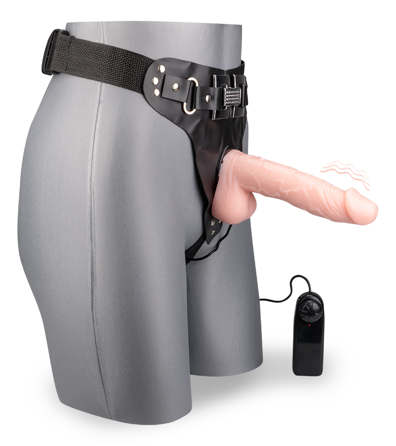 Abnehmbarer Umschnalldildo mit Fernbedienung