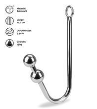 Load image into Gallery viewer, Anal-Haken mit 2 Kugeln Holder
