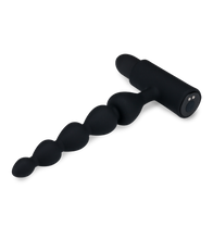 Load image into Gallery viewer, Analkette mit Vibration und 5 Kugeln Bead