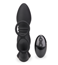 Load image into Gallery viewer, Analplug mit Stoßfunktion, Vibration und Cockringen Luck
