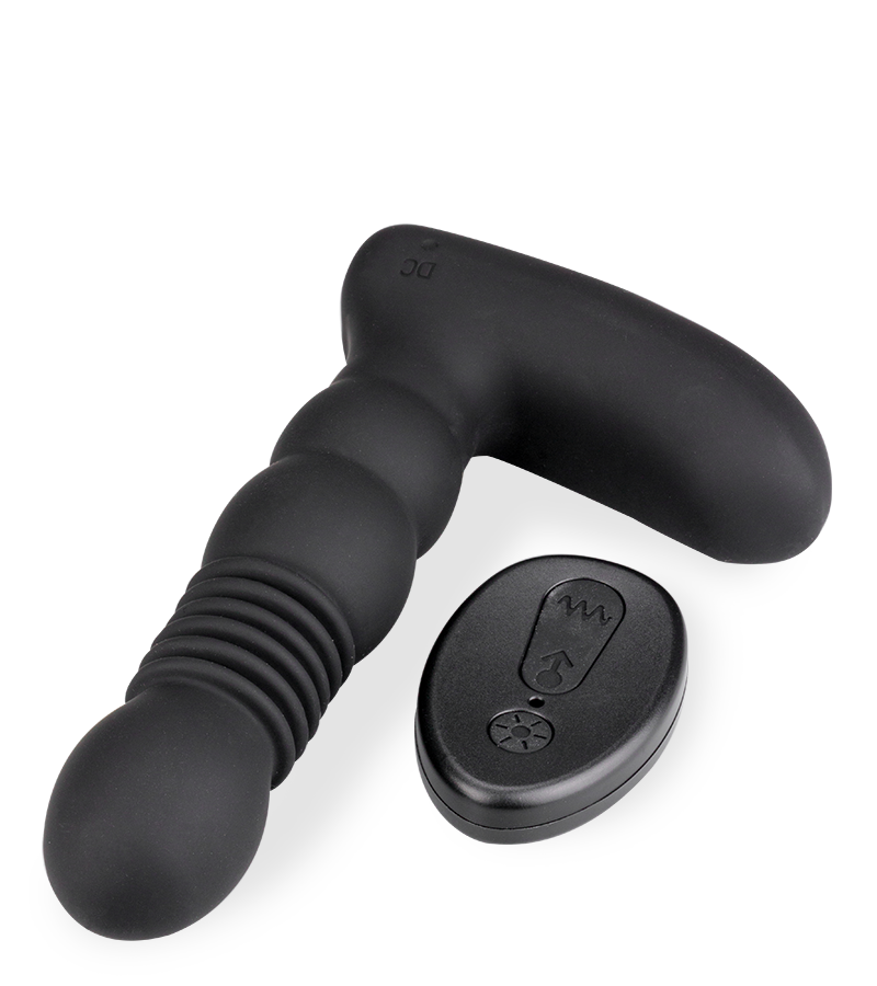 Analplug mit Vibration, Stoßfunktion und Heizung Mox