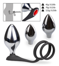 Load image into Gallery viewer, Analschmuck mit Doppel-Cockring und 3 Plugs