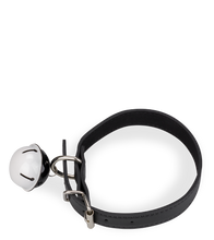Load image into Gallery viewer, BDSM-Halsband aus Kunstleder mit großer Glocke