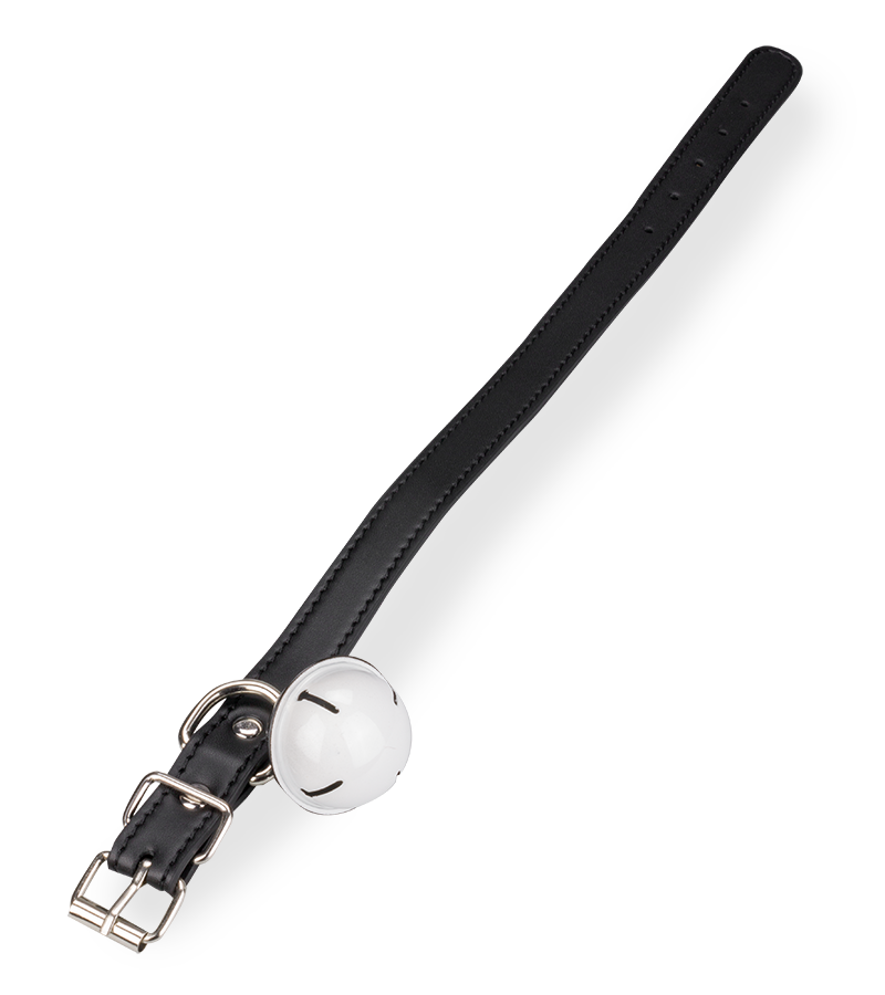 BDSM-Halsband aus Kunstleder mit großer Glocke
