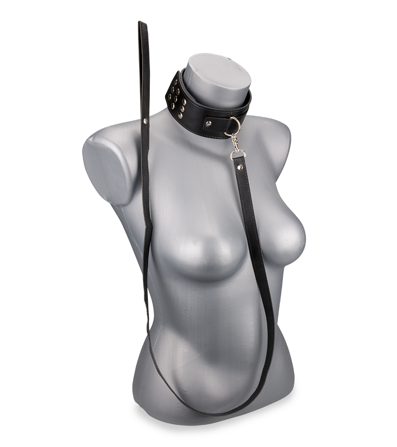 BDSM-Halsfessel mit Leine