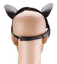 Load image into Gallery viewer, BDSM-Katzenmaske aus Kunstleder mit Strass