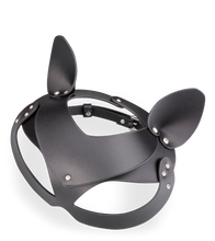 Load image into Gallery viewer, BDSM-Katzenmaske aus Kunstleder mit Strass