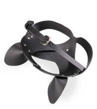 Load image into Gallery viewer, BDSM-Katzenmaske aus Kunstleder mit Strass