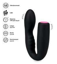 Load image into Gallery viewer, Beweglicher G-Punkt- und Klitorisvibrator