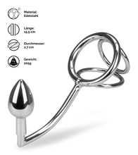 Load image into Gallery viewer, Bondage-Haken mit Dreifach-Cockring Bondy