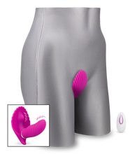 Load image into Gallery viewer, Butterfly-Vibrator in Muschelform mit Innendildo
