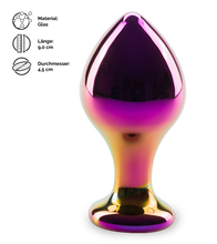 Load image into Gallery viewer, Buttplug aus Glas Chrome