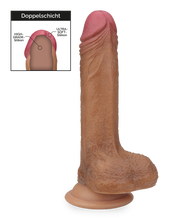 Load image into Gallery viewer, Dildo mit doppelter Silikonschicht aus Liquid Silicone
