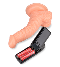 Load image into Gallery viewer, Dildo-Vibrator mit Aderung und Saugfuß