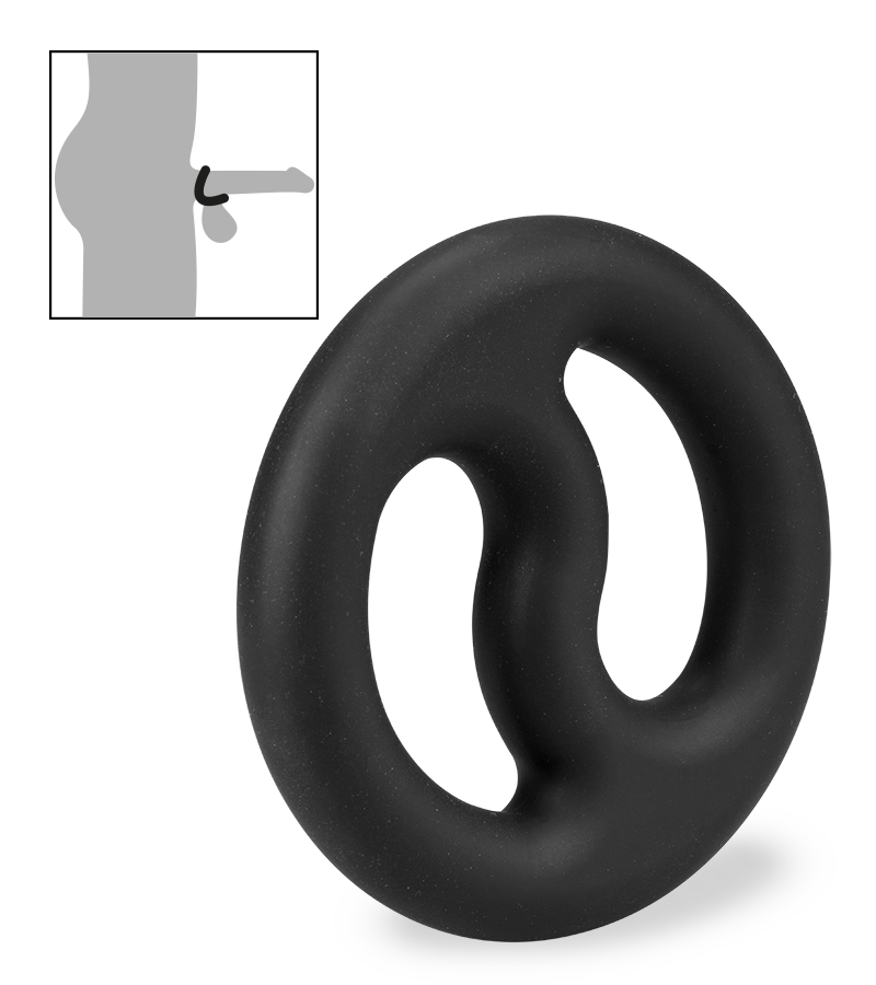 Doppel-Cockring aus medizinischem Silikon Misly