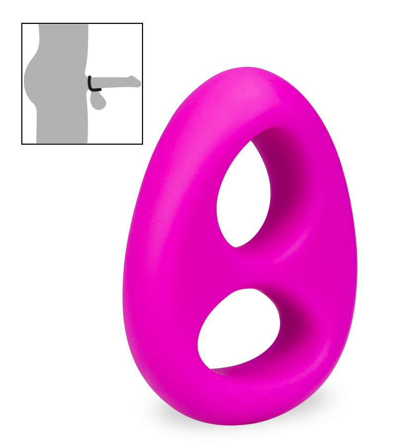 Doppel-Cockring aus medizinischem Silikon Noot