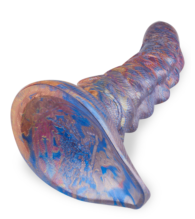 Dragon Dildo mit Kamm und Saugnapf 18 cm