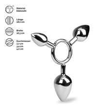 Load image into Gallery viewer, Dreifach-Analplug Pepper