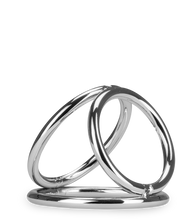 Load image into Gallery viewer, Dreifacher Cockring aus Edelstahl Holdy