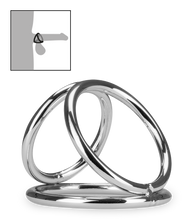 Load image into Gallery viewer, Dreifacher Cockring aus Edelstahl Holdy
