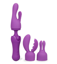 Load image into Gallery viewer, Fantasy-Wand-Vibrator mit 3 Aufsätzen, 10 Modi