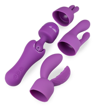Load image into Gallery viewer, Fantasy-Wand-Vibrator mit 3 Aufsätzen, 10 Modi