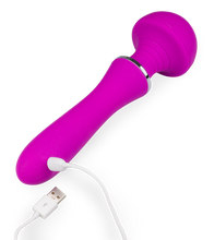 Load image into Gallery viewer, Fantasy-Wand-Vibrator mit breitem Massagekopf 12 Modi