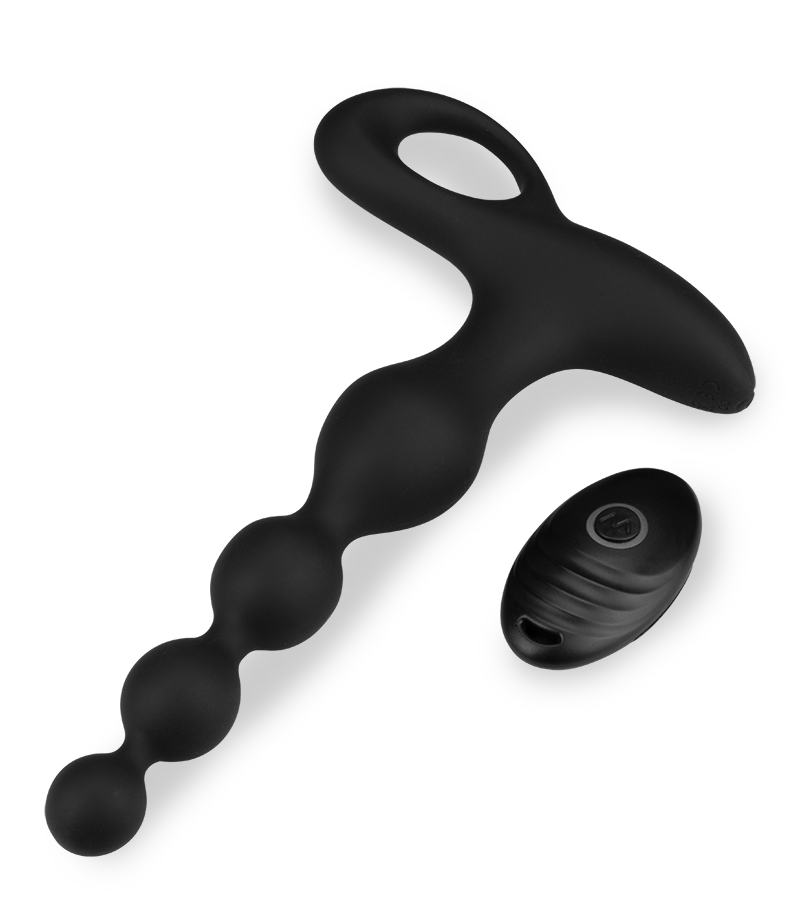 Ferngesteuerte Analkette mit Vibration Whisper
