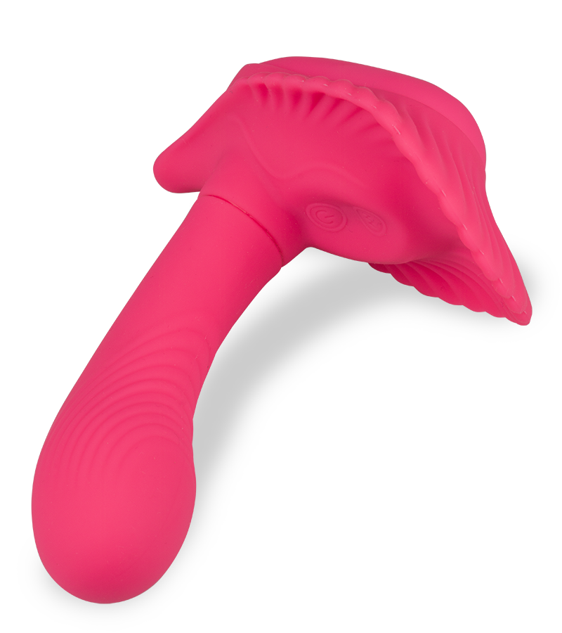 Ferngesteuerte Vibro-Muschel mit großem Innendildo