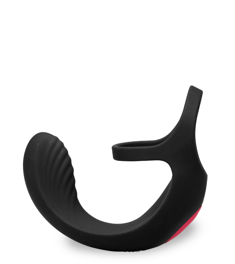 Ferngesteuerter Hoden-Massager mit Doppel-Cockring Shape