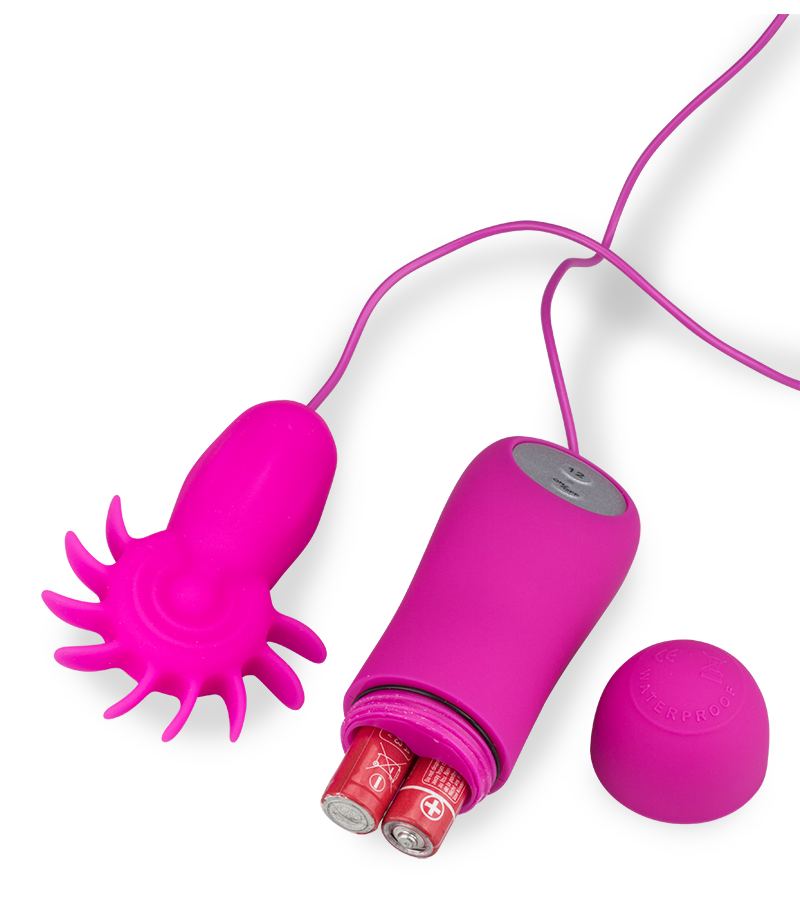 Ferngesteuerter Klitorisstimulator mit Minizungen