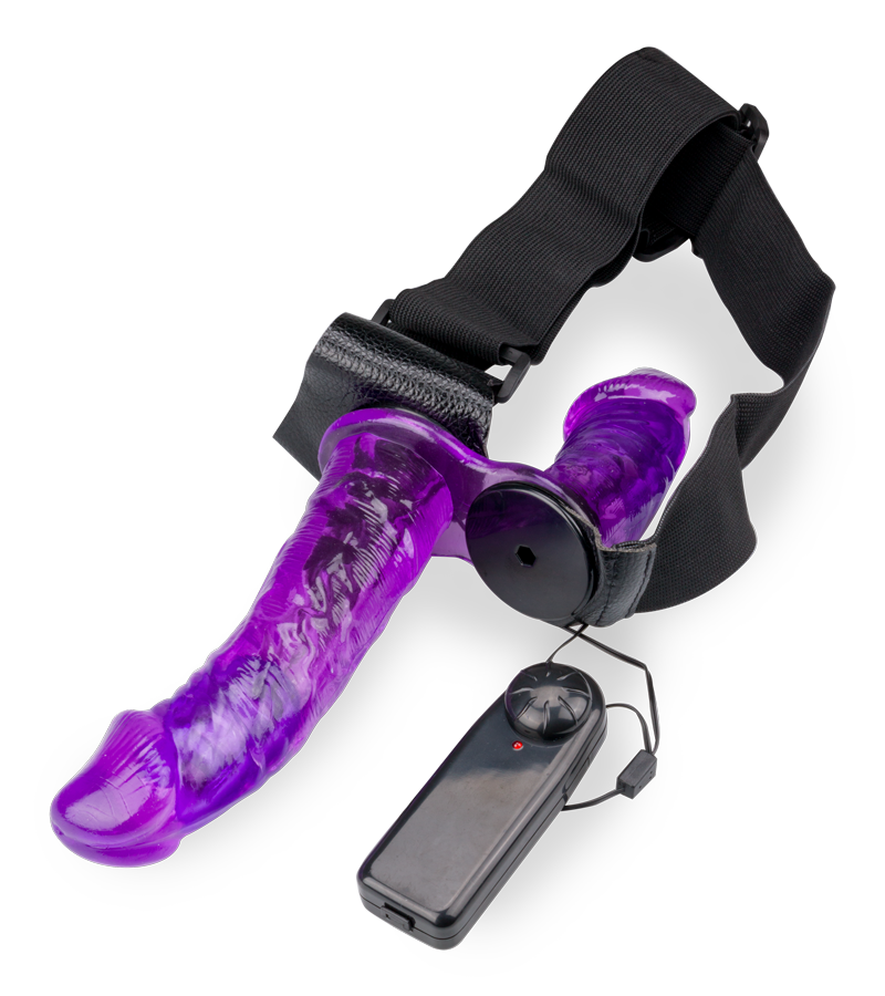 Ferngesteuerter Umschnallvibrator mit Innendildo