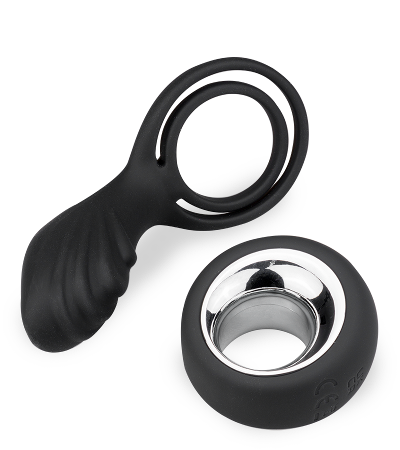 Ferngesteuerter Vibrator mit Penis- und Hodenring für Paare