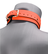 Load image into Gallery viewer, Fluoreszierendes Halsband mit Leine in Orange