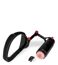 Load image into Gallery viewer, Freihand-Masturbator mit Gürtel und Vagina-Aufsatz