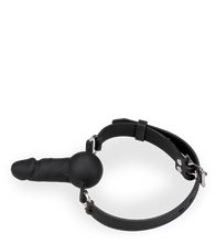 Load image into Gallery viewer, Gagball aus Silikon mit Dildo 6,5cm